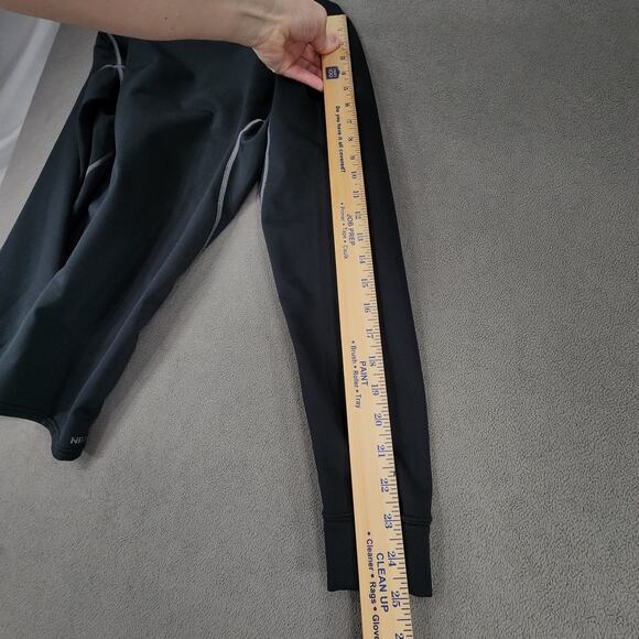 Nike Pro ThermaFit L Moc Neck Pullover Women Black White Compression Performance - Picture 6 of 14